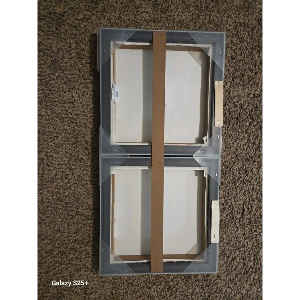 Crystal Luxe Framed Canvas Wall Art Set of 2 Bathroom Floral Decor Clawfoot Tub - Picture 2 of 2